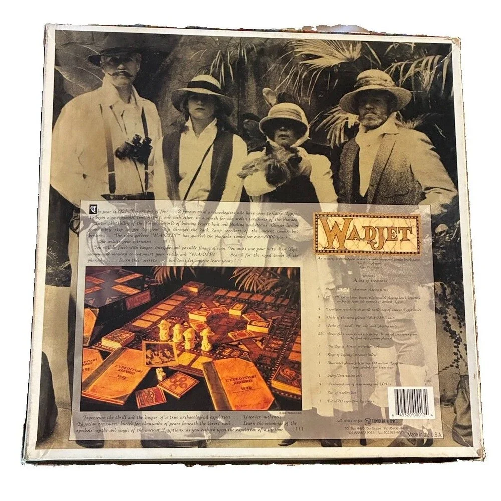 WadjEt archaeology adventure board game, 1994 ages 12+